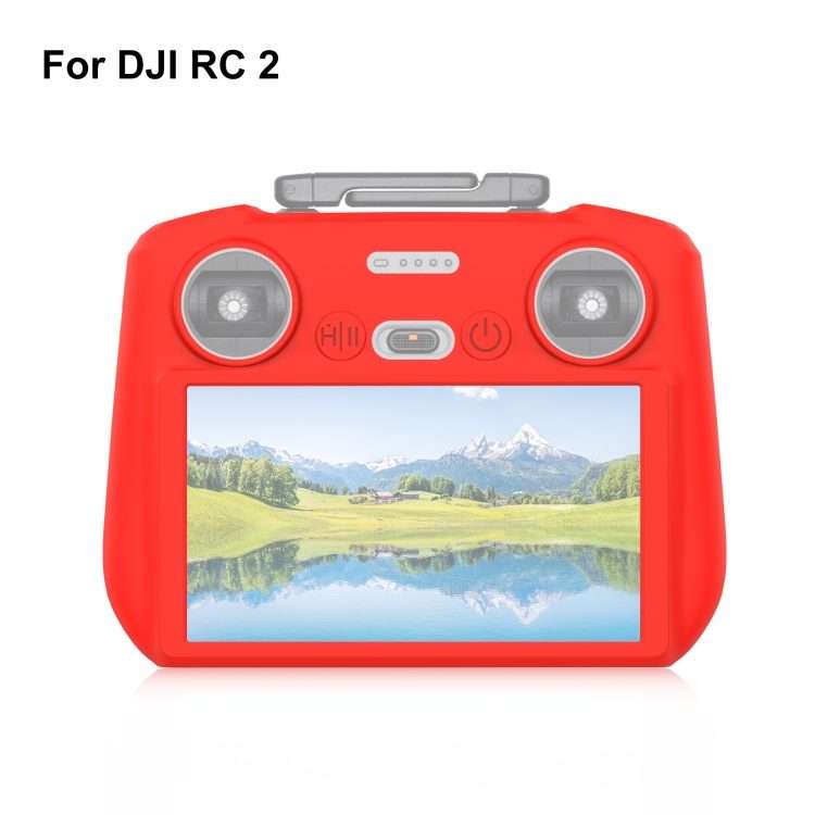 For DJI Mini 4 Pro / Air 3 Remote Control / DJI RC 2 with Screen PULUZ Silicone Protecti ... (Red)