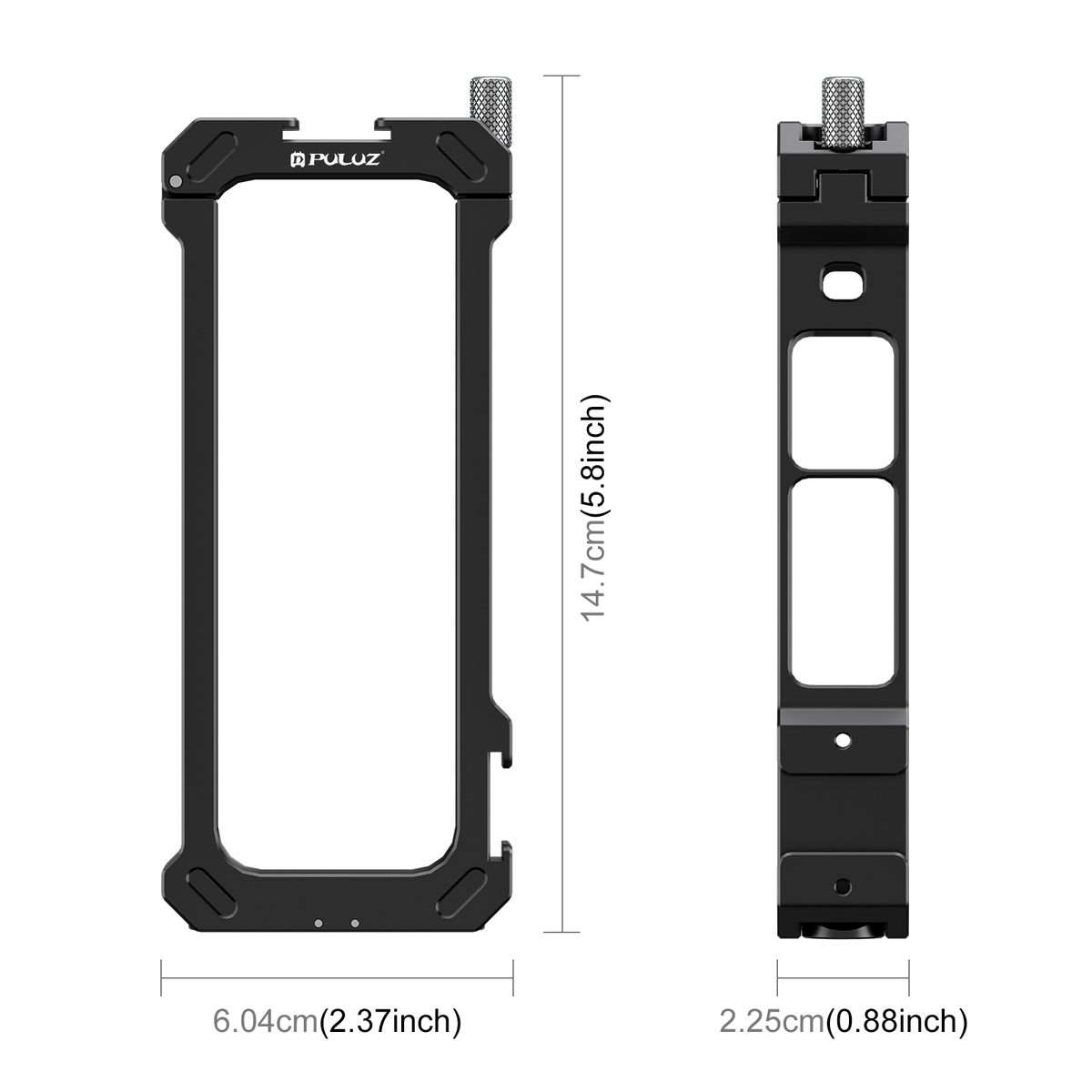 For Insta360 X4 PULUZ Metal Protective Cage Rig Housing Frame with Expand Cold Shoe Ba ... (Black)