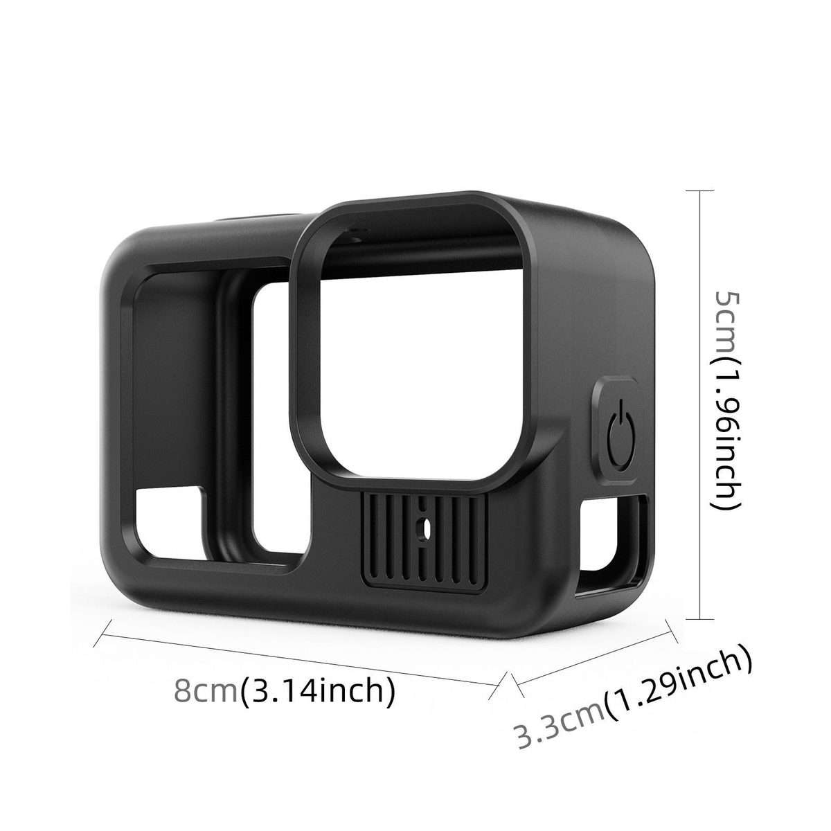 For GoPro HERO13 Black PULUZ Silicone Protective Case Side Interface Cover with Wrist ... (Black)