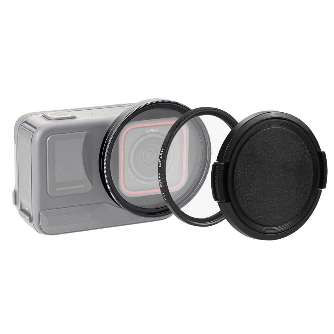 For Insta360 Ace Pro PULUZ 52mm UV Lens Filter Adapter Ring with Lens Cover (Black)