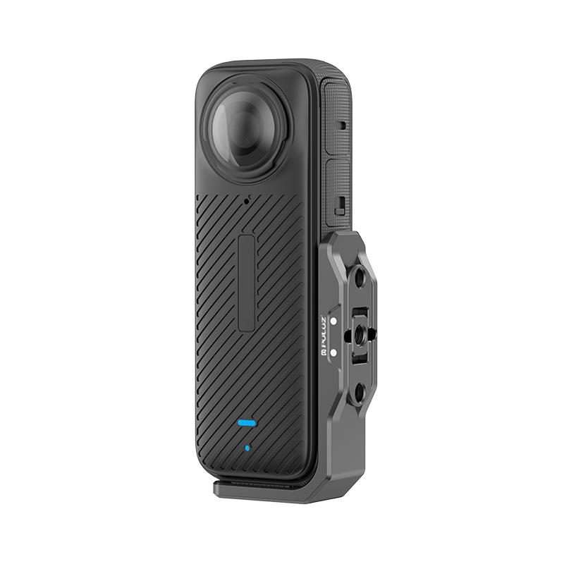 For Insta360 X4 / X5 PULUZ Vertical Horizontal Shooting Quick Release Metal L Bracket (Black)