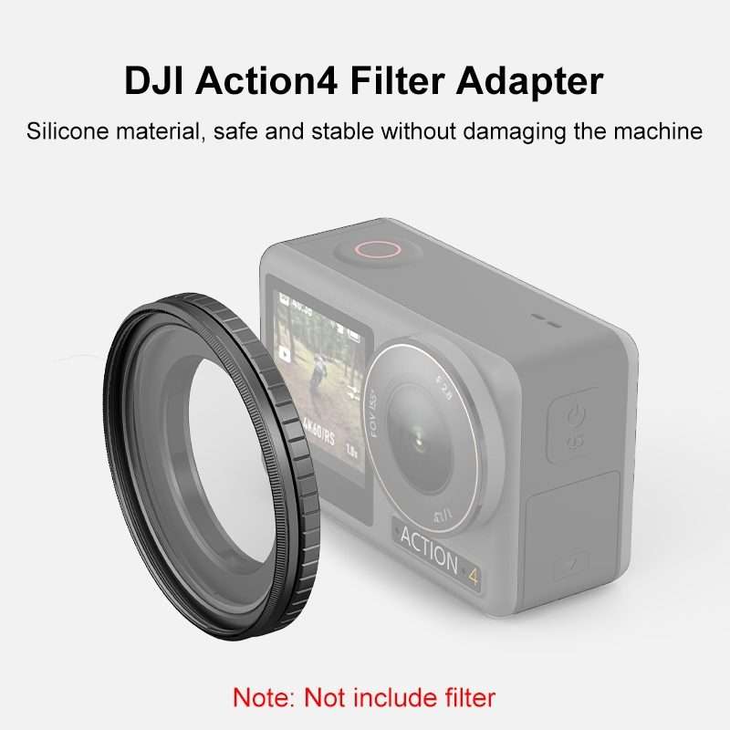 For DJI Action 5 Pro / 4 PULUZ Filter Holder Metal Protective Filter Frame (Black)