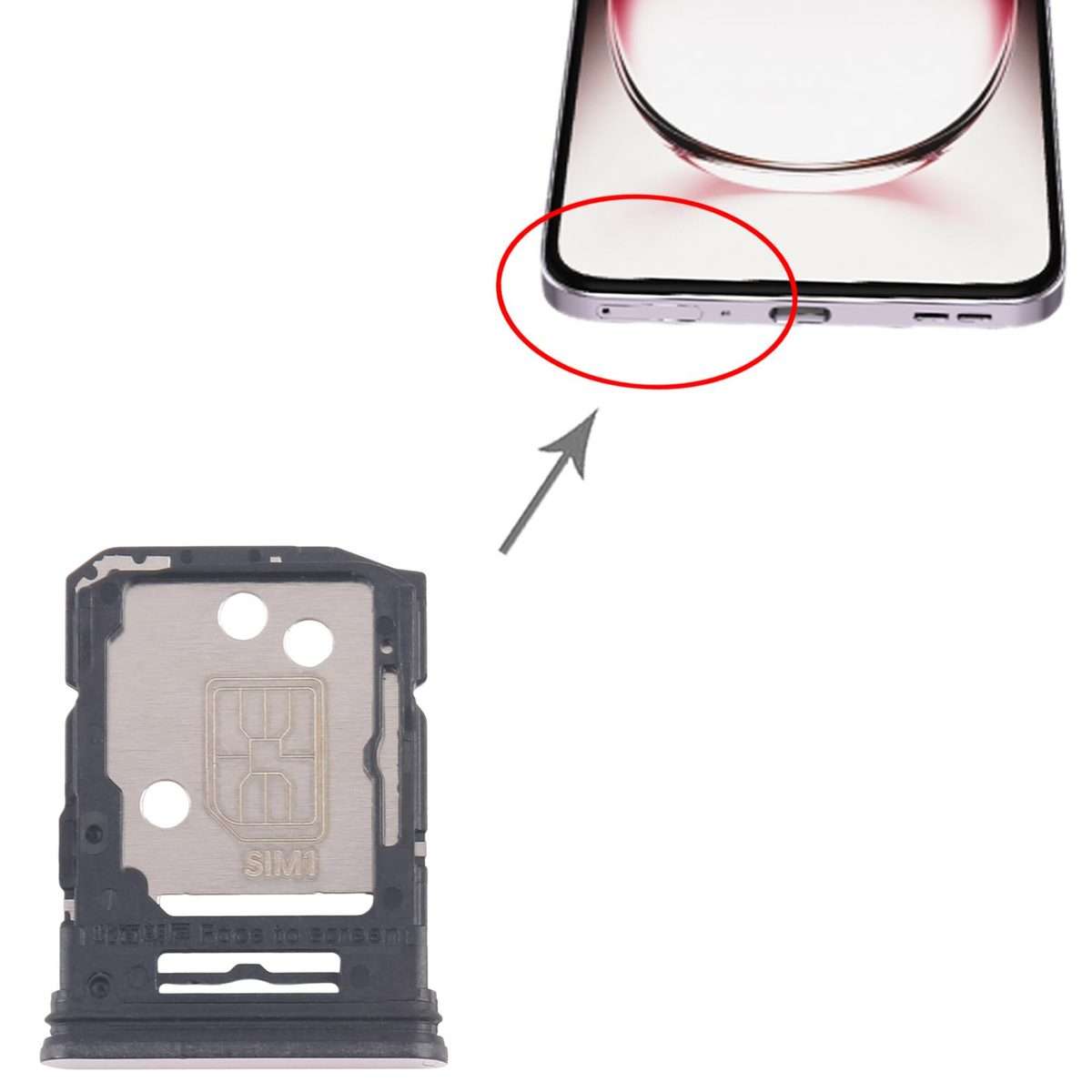 For OPPO Reno12 Pro CPH2629 10pcs Original SIM Card Tray + SIM Card Tray / Micro SD Car ... (Pink)
