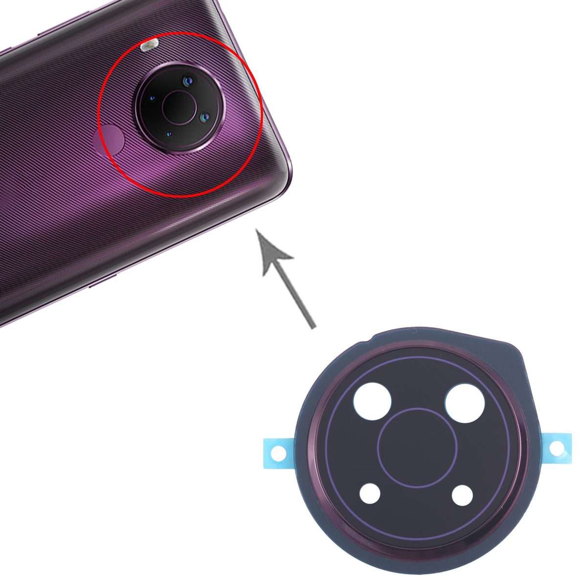 For Nokia 5.4 Original Camera Lens Cover (Purple)