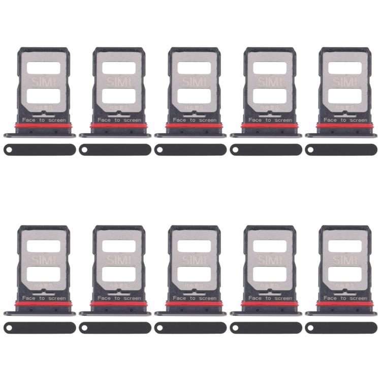 For Xiaomi Redmi K70 10pcs SIM Card Tray + SIM Card Tray (Black)