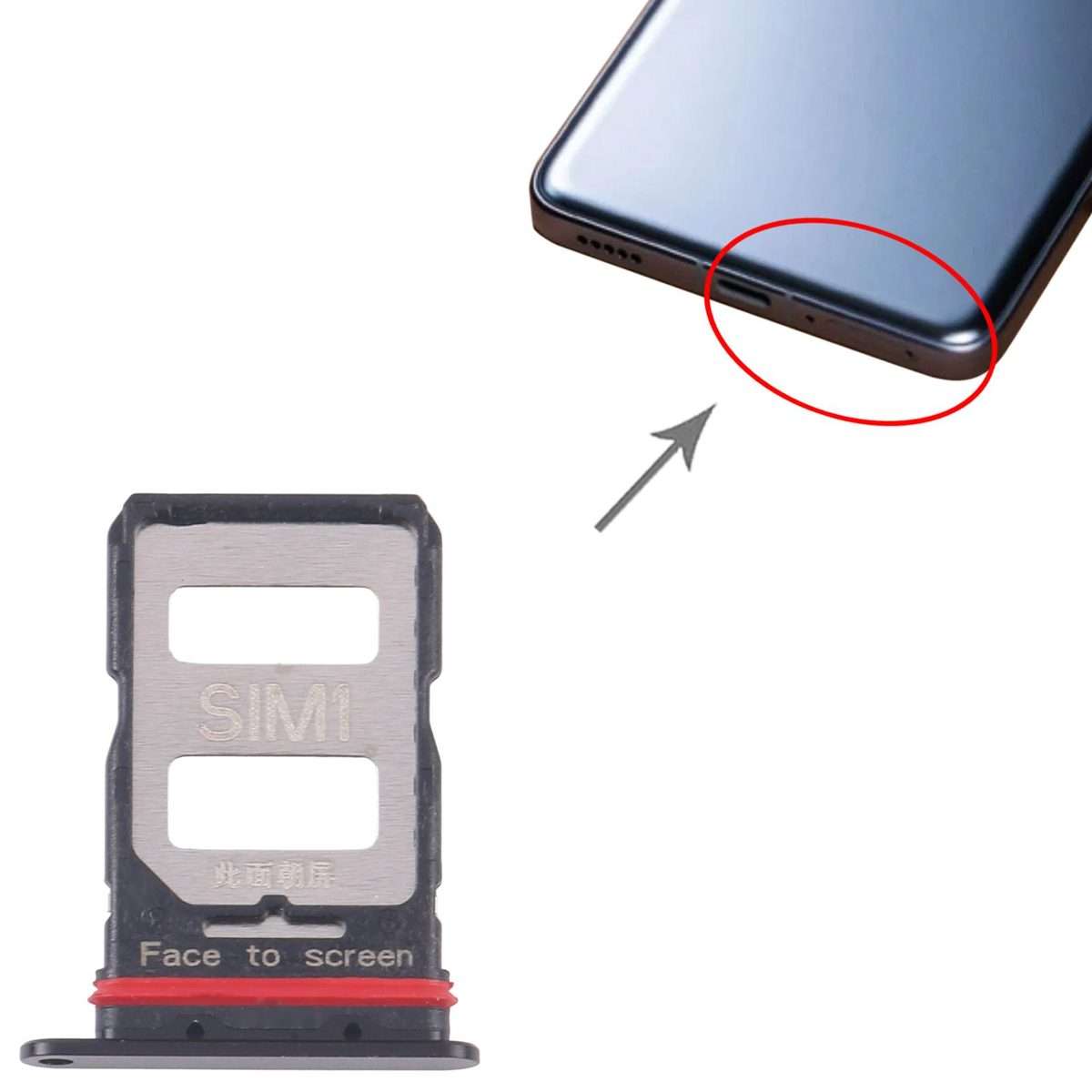 For Xiaomi Redmi K70 10pcs SIM Card Tray + SIM Card Tray (Black)
