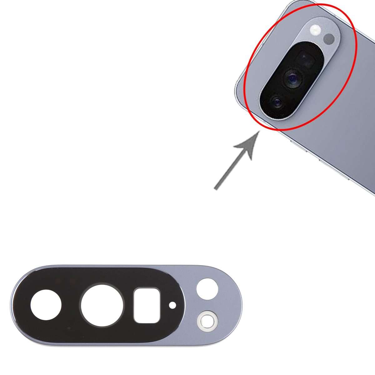For Google Pixel 10 Pro Rear Camera Lens Cover (Blue)
