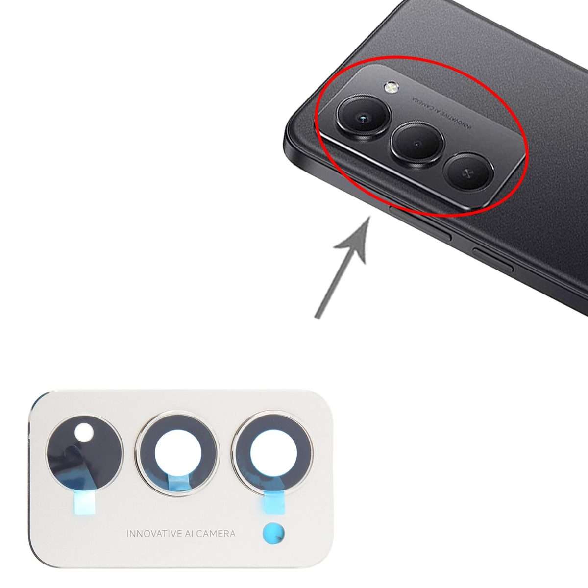 For Xiaomi Redmi 15 5G Back Camera Lens (Titanium Color)