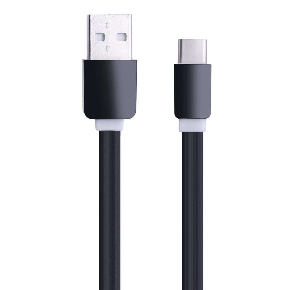 1m 2A 110 Copper Core Wires Retractable USB-C / Type-C to USB Data Sync Charging Cable(Black)