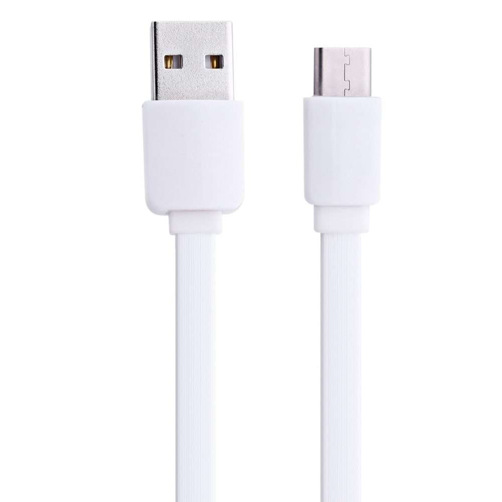1m 2A 110 Copper Core Wires Retractable USB-C / Type-C to USB Data Sync Charging Cable(White)