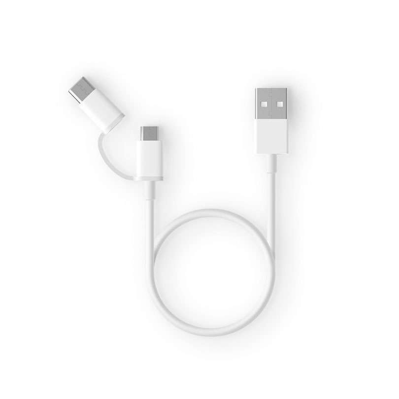 2.4A QC3.0 USB to Micro USB + USB-C / Type-C Fast Charging + Data Transmission TPE Data Cable, Cab