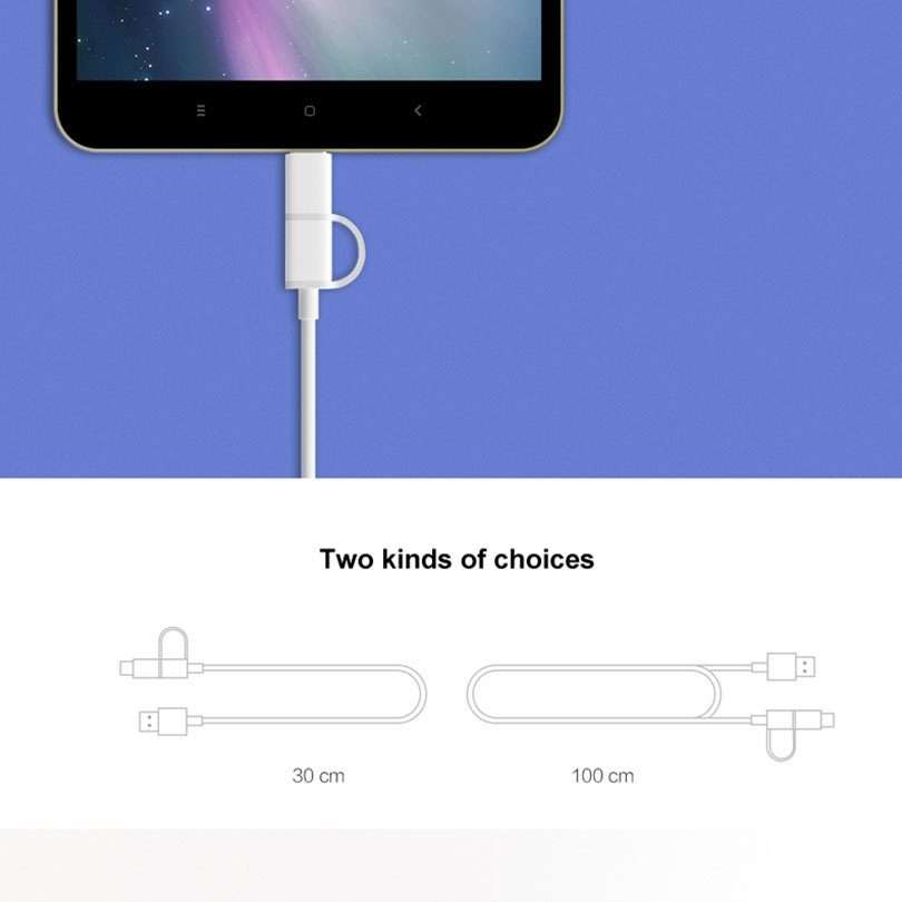 2.4A QC3.0 USB to Micro USB + USB-C / Type-C Fast Charging + Data Transmission TPE Data Cable, Cab