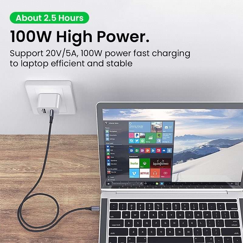 USB-C / Type-C Male to USB-C / Type-C Male Transmission Data Charging Cable, Cable Length: 1m