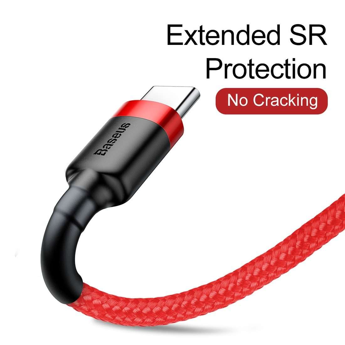 Baseus 2m 2A Max USB to USB-C / Type-C Data Sync Charge Cable(Red+Red)