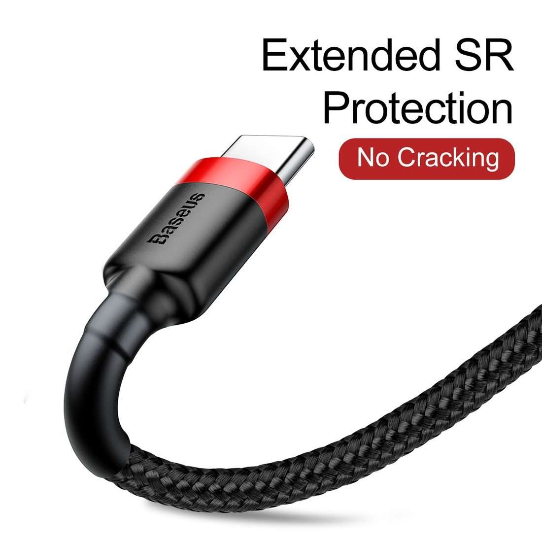 Baseus 1m 3A Max USB to USB-C / Type-C Data Sync Charge Cable(Black)