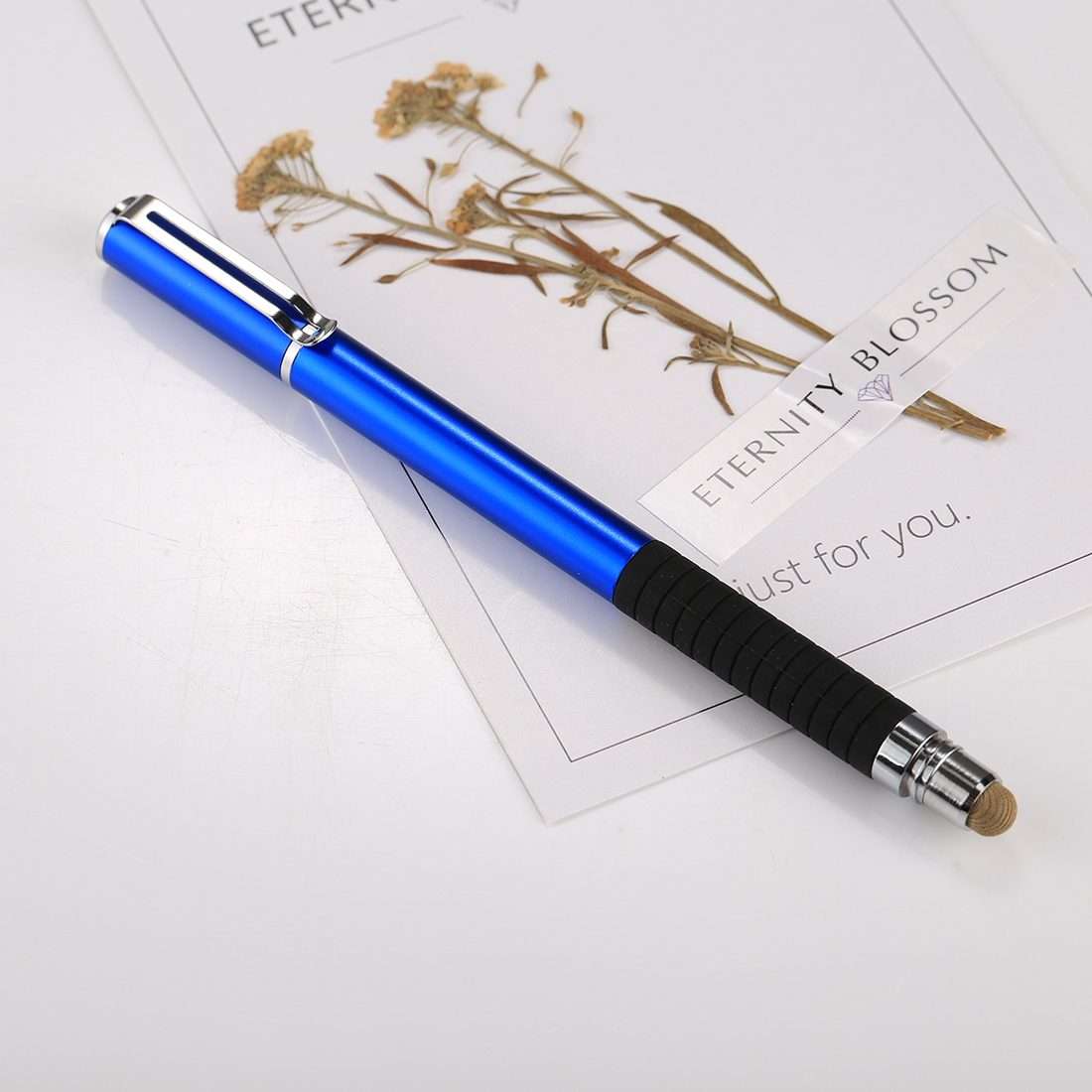 Universal 2 in 1 Multifunction Round Thin Tip Capacitive Touch Screen Stylus Pen