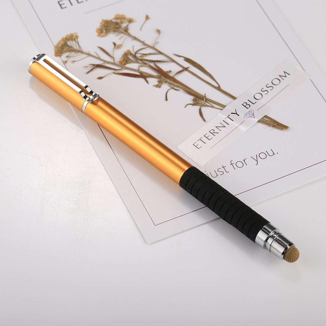 Universal 2 in 1 Multifunction Round Thin Tip Capacitive Touch Screen Stylus Pen