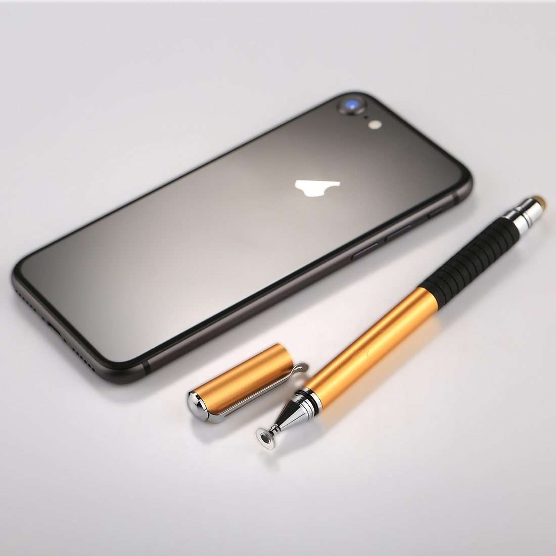 Universal 2 in 1 Multifunction Round Thin Tip Capacitive Touch Screen Stylus Pen