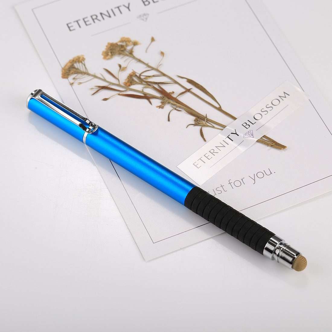 Universal 2 in 1 Multifunction Round Thin Tip Capacitive Touch Screen Stylus Pen