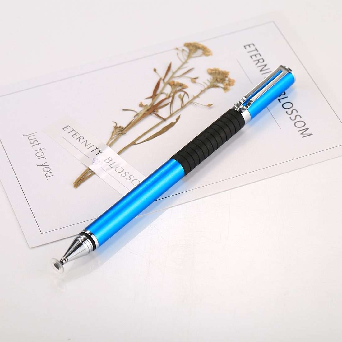 Universal 2 in 1 Multifunction Round Thin Tip Capacitive Touch Screen Stylus Pen