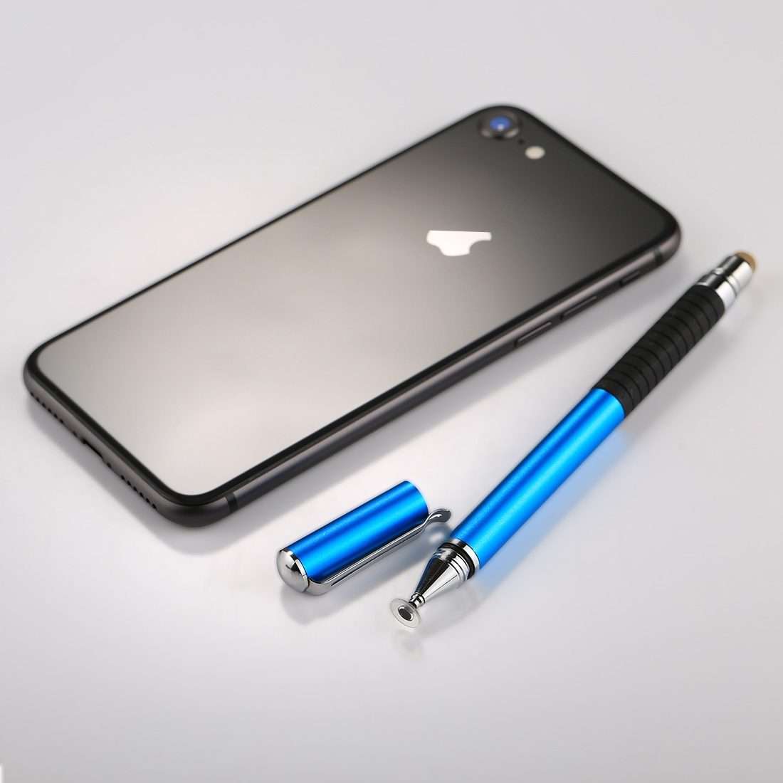 Universal 2 in 1 Multifunction Round Thin Tip Capacitive Touch Screen Stylus Pen