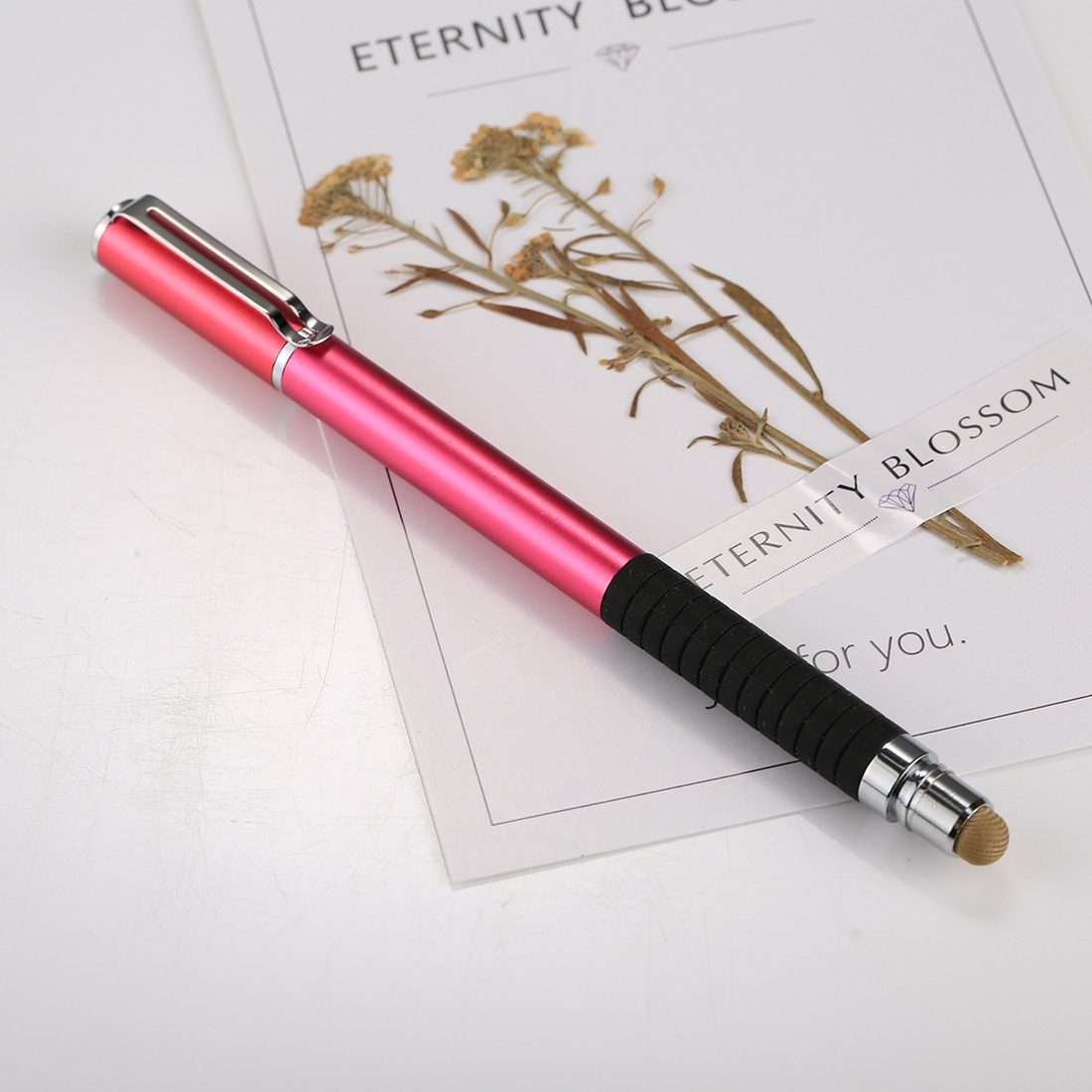 Universal 2 in 1 Multifunction Round Thin Tip Capacitive Touch Screen Stylus Pen