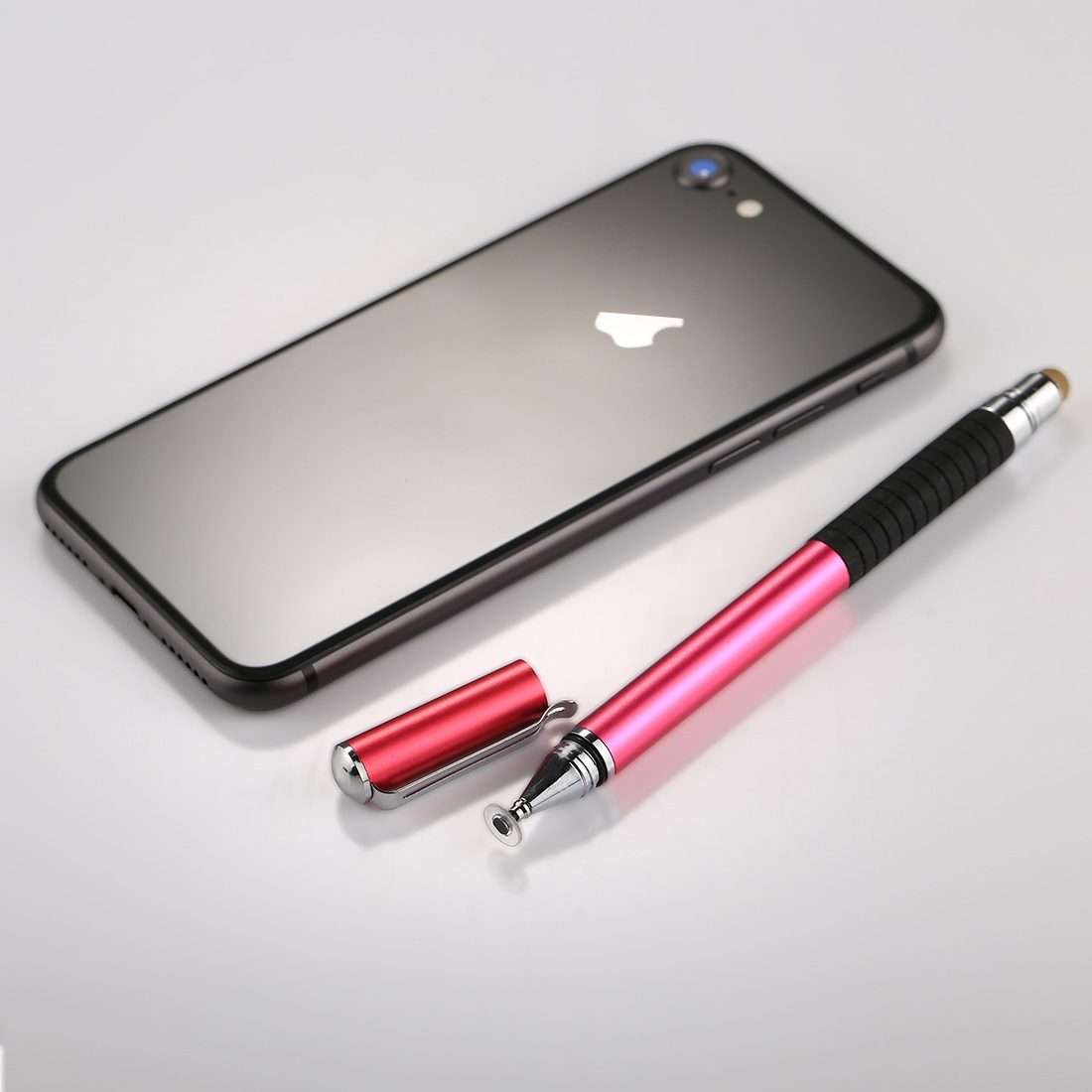 Universal 2 in 1 Multifunction Round Thin Tip Capacitive Touch Screen Stylus Pen