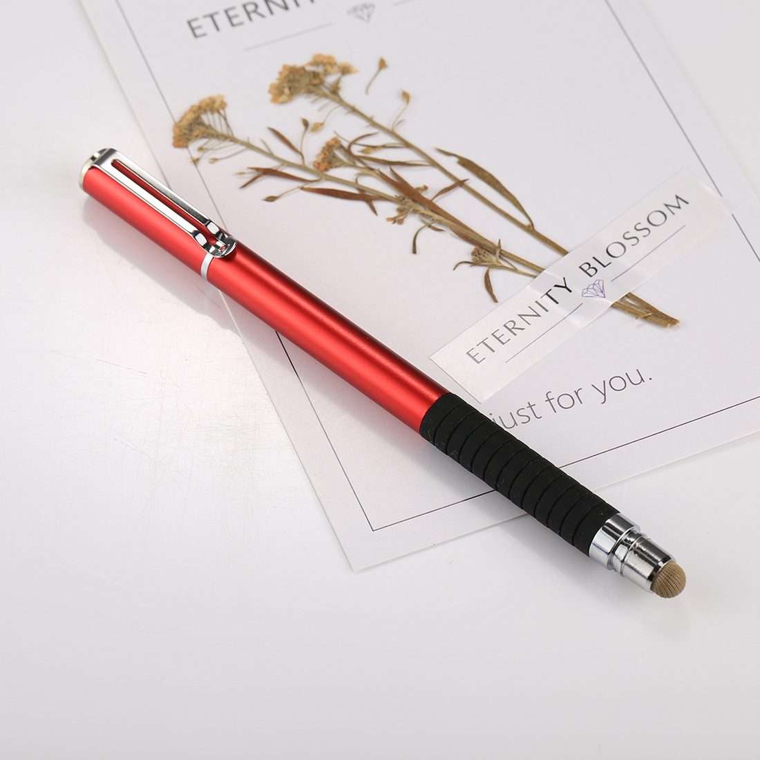 Universal 2 in 1 Multifunction Round Thin Tip Capacitive Touch Screen Stylus Pen
