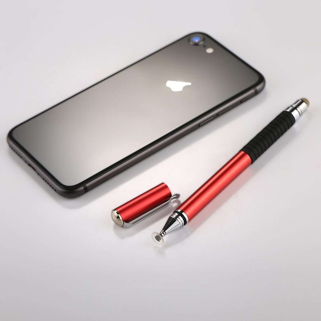 Universal 2 in 1 Multifunction Round Thin Tip Capacitive Touch Screen Stylus Pen