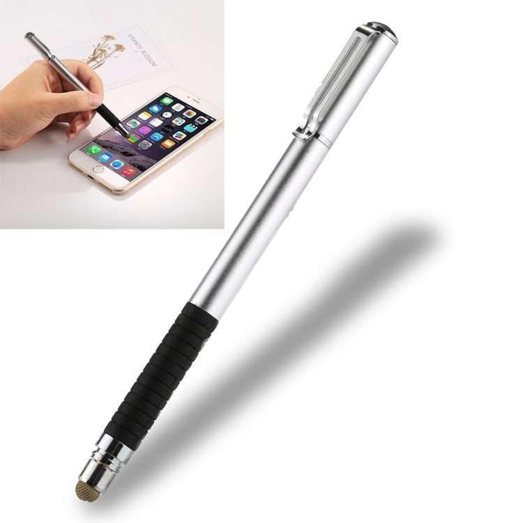 Universal 2 in 1 Multifunction Round Thin Tip Capacitive Touch Screen Stylus Pen