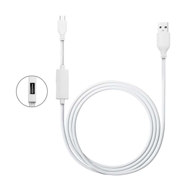 OTG-Y-02 USB 2.0 Male to Micro USB Male + USB Female OTG Charging Data Cable for Andro ... (White)