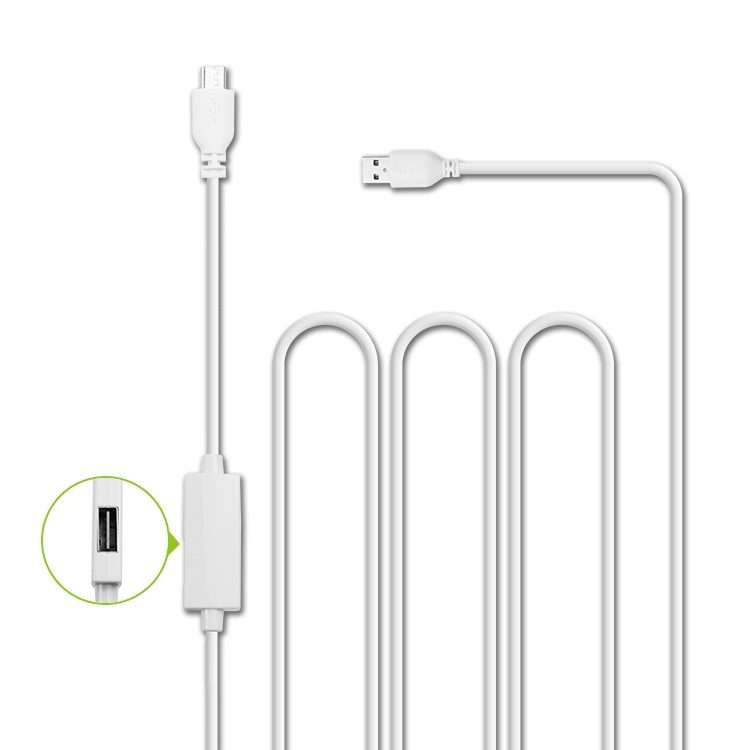 OTG-Y-02 USB 2.0 Male to Micro USB Male + USB Female OTG Charging Data Cable for Andro ... (White)