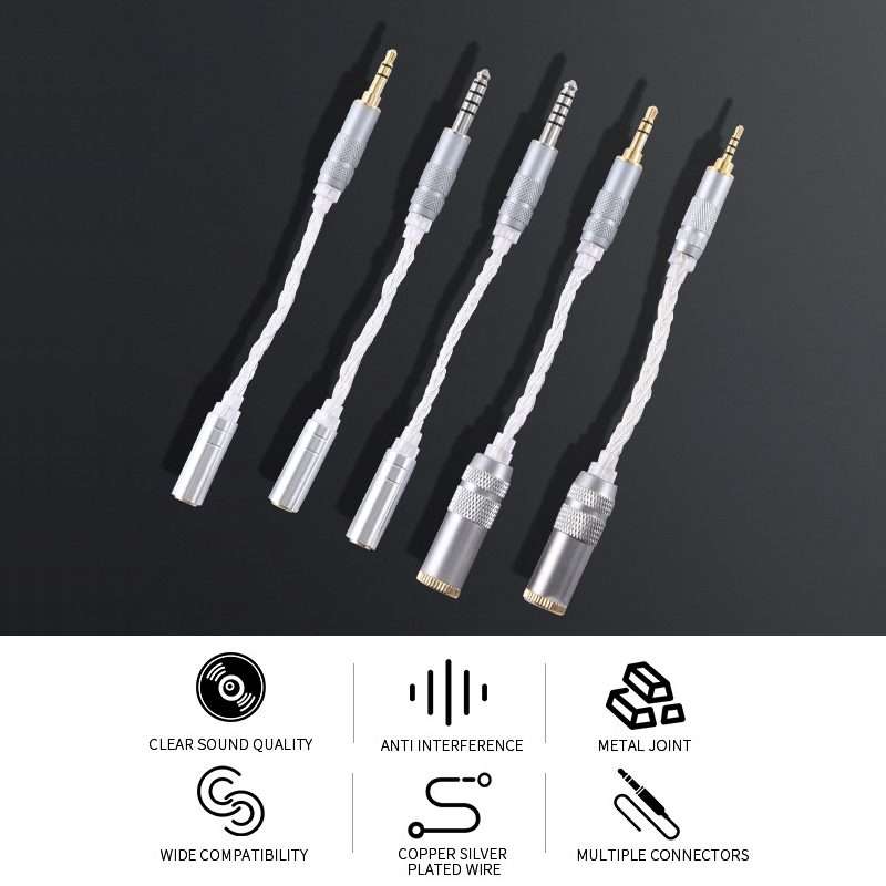 ZS0021 3.5mm Male to 2.5mm Female Balance Adapter Cable (Silver)