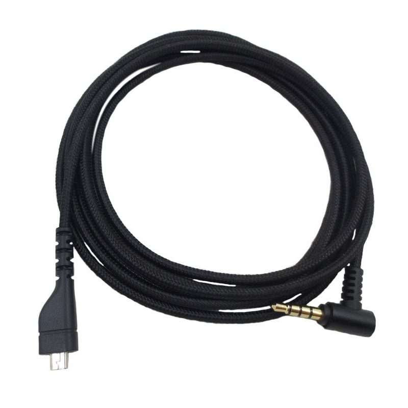 ZS0169 USB Braided Headphone Audio Cable for SteelSeries Arctis 3 / 5 / 7 / Pro(Black)