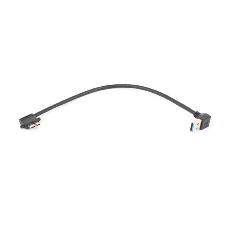 2 PCS USB 3.0 Upper Elbow Male to Micro USB 3.0 Elbow Charging Data Cable, Cable Length: 27cm