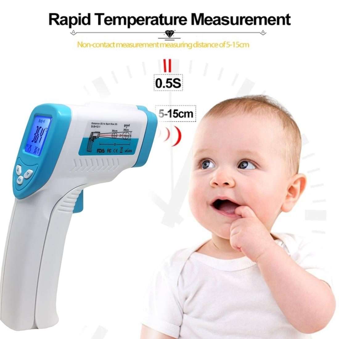 DT8018 Non-contact Forehead Body Infrared Thermometer, Temperature Range: 32.0 Degree C - 42.5 Deg