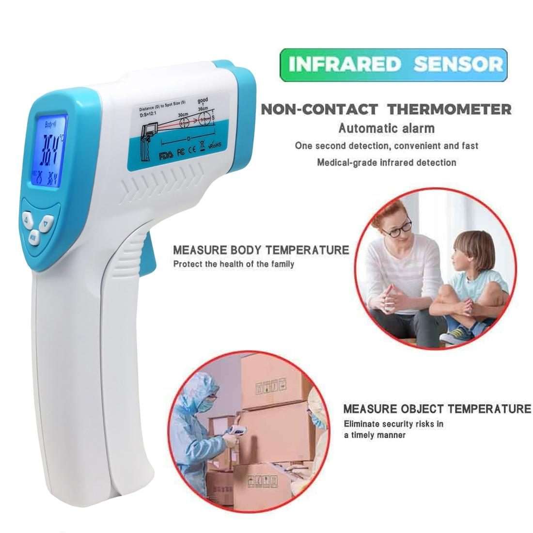 DT8018 Non-contact Forehead Body Infrared Thermometer, Temperature Range: 32.0 Degree C - 42.5 Deg
