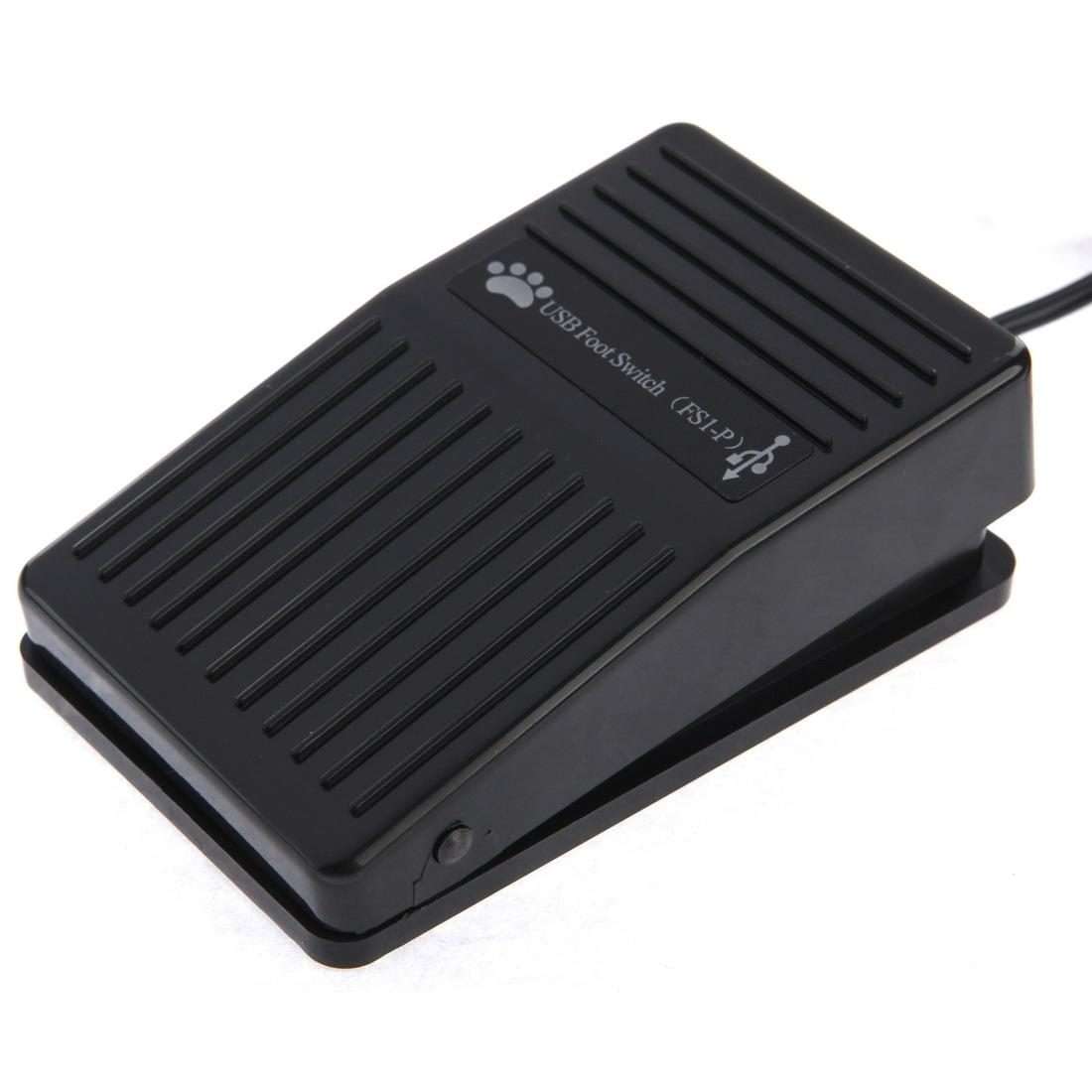 USB Foot Pedal Control Switch Game Pad Keyboard Adapter for Computer(Black)