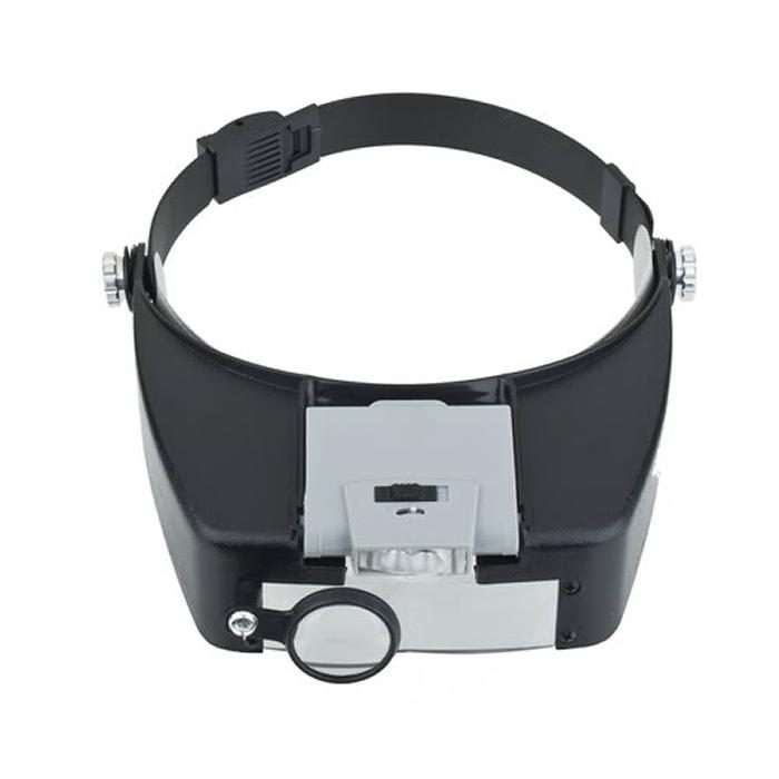 Headband Style 1.5X / 3X / 8.5X / 10X Magnifier with 2 LED Lights(Grey)