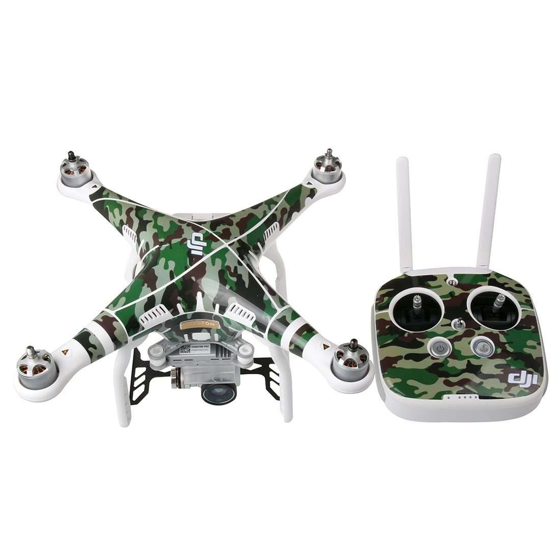 4D Imitation Carbon Fiber PVC Water Resistance Sticker Kit for DJI Phanto ... (Camouflage Pattern)