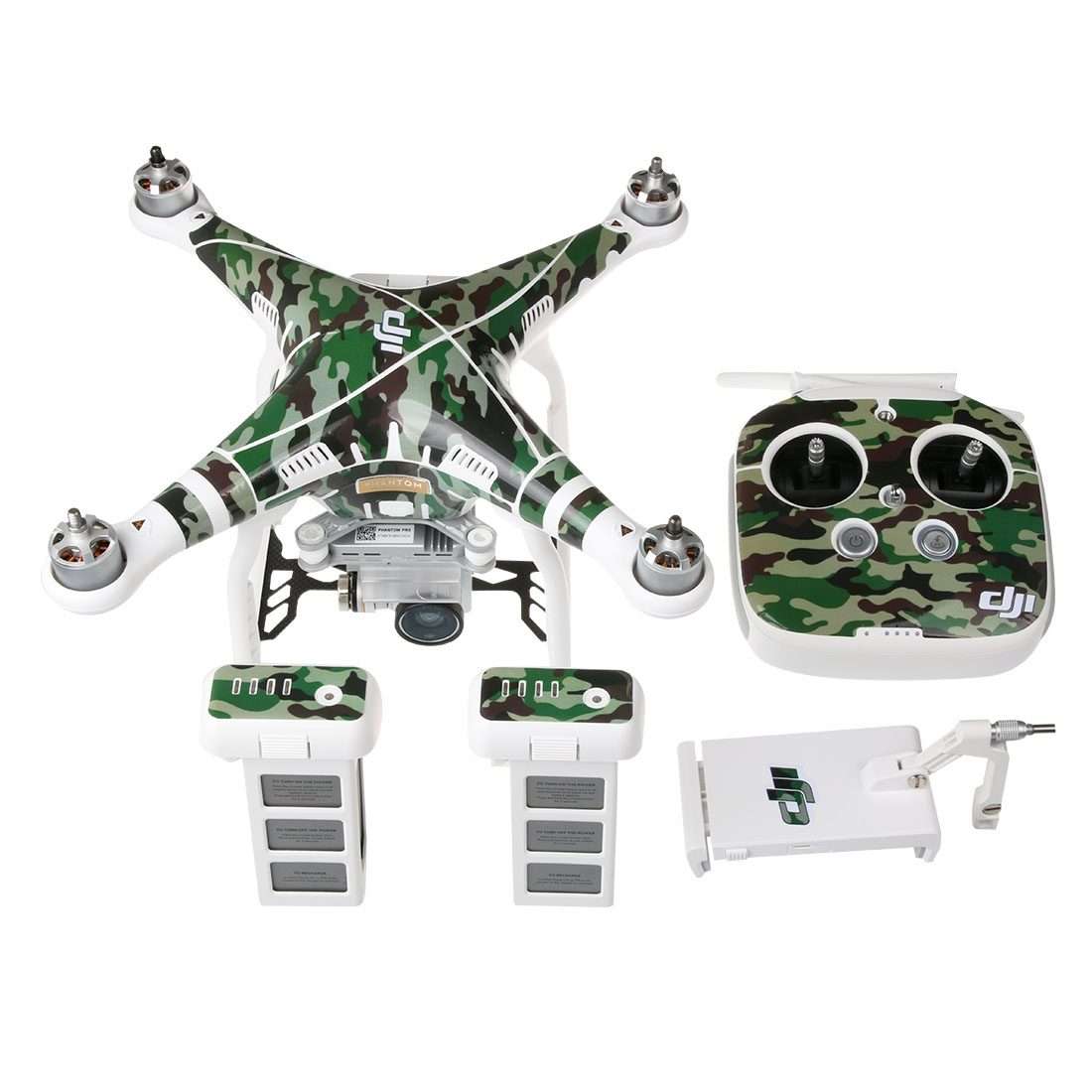 4D Imitation Carbon Fiber PVC Water Resistance Sticker Kit for DJI Phanto ... (Camouflage Pattern)