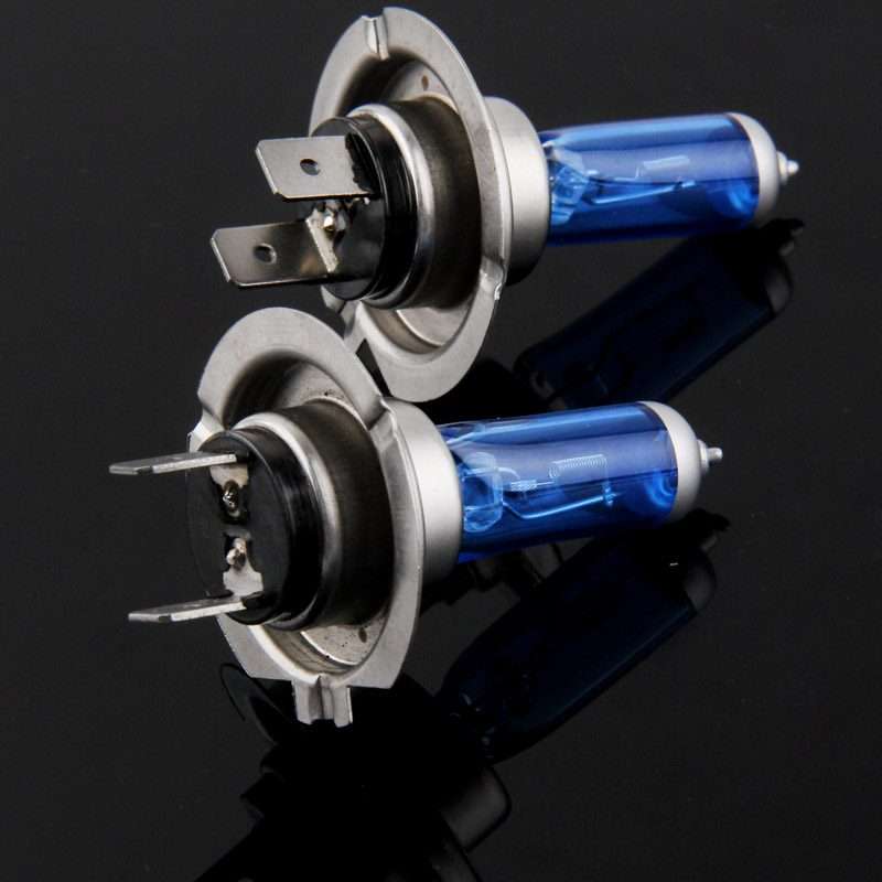 Halogen Bulb, Super White Car Headlight Bulb, 12 V / 55W, 6000K 1700 LM (Pair)