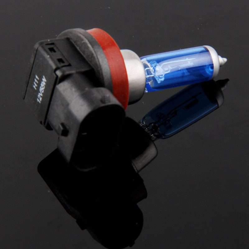 Halogen Bulb, Super White Car Headlight Bulb, 12 V / 55W, 6000K 1700 LM (Pair)