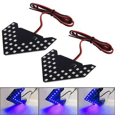 Universal Amber Sequential Blue 33 LED 3528 SMD Arrows Light for Car Side Mirror Turn ... (Pairs)