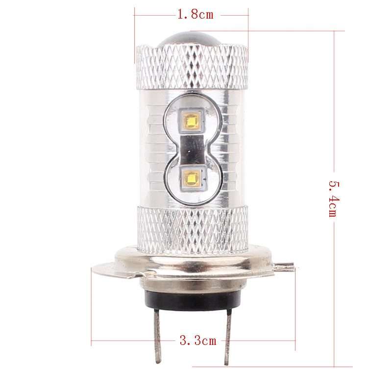 H7 50W 750LM 6500K White Light 10-3535-LEDs Car Foglight , Constant Current , DC12-24V