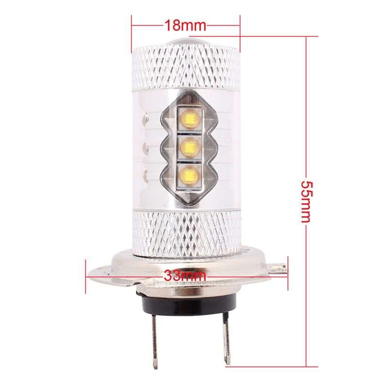 H7 80W 800LM 6500K White Light 16-3535-LEDs Car Foglight , Constant Current , DC ... (White Light)