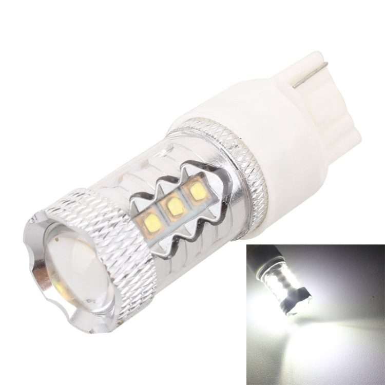 T20/7440 Single Wire 80W 800LM 6500K White Light 16-3535-LEDs Car Foglight, Constant Current , DC1
