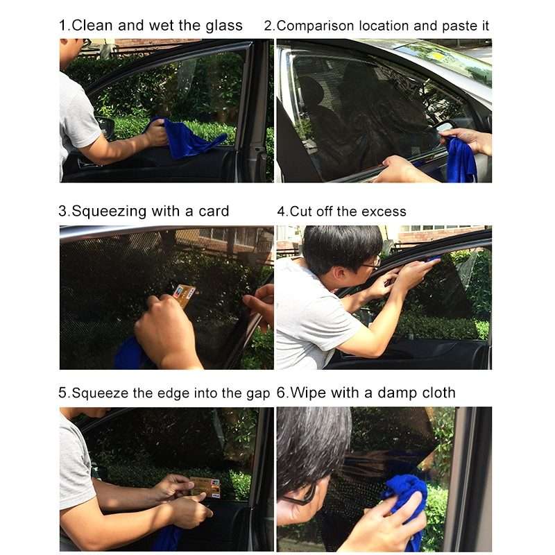 2 PCS Car Styling UV Protection Electrostatic Stickers