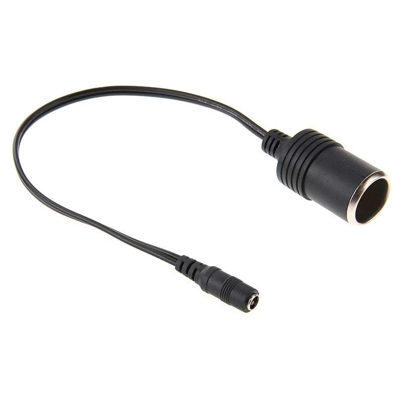5.5 x 2.1mm Female Cigarette Lighter Socket Plug Connector Charger Cable Adapter, Length: 30cm