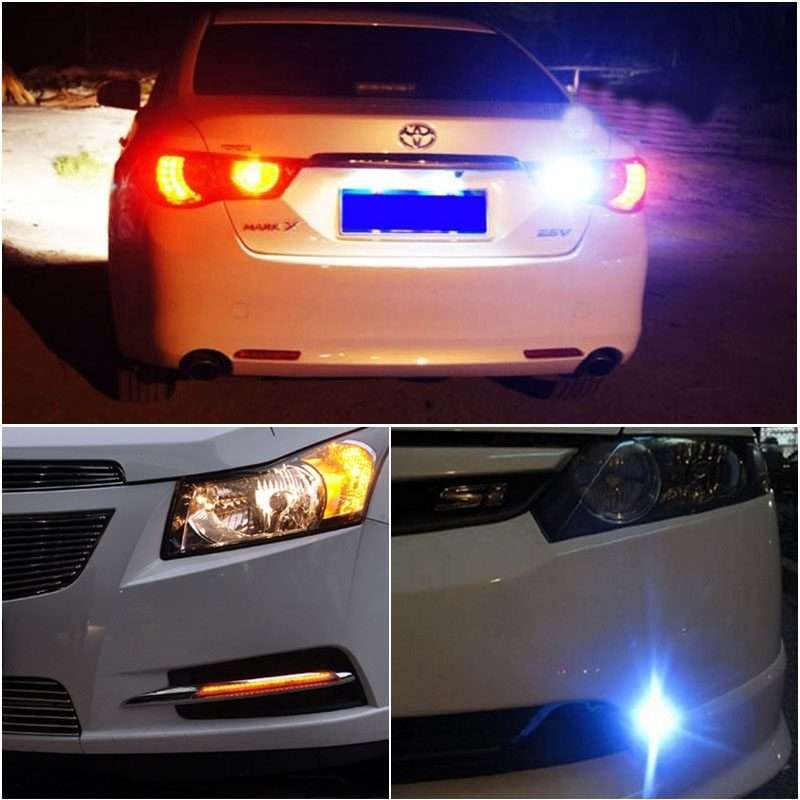 2 PCS 22.5mm 1.5W 150LM Blue Light 3 LED SMD 5630 Spotlight Eagle Eye Light Daytime Running Light